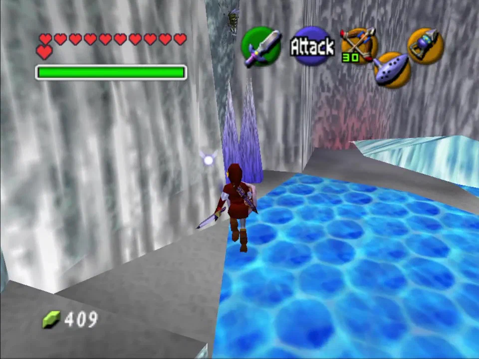 Break these icicles to get one of the Silver Rupees