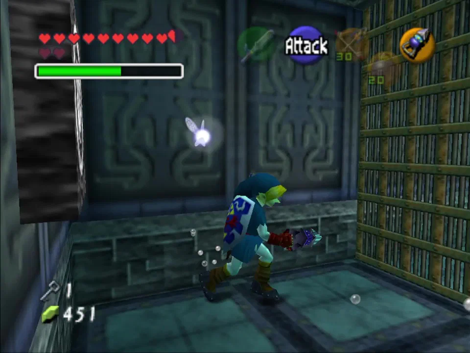 Float up once you're trapped here, to grab key #2